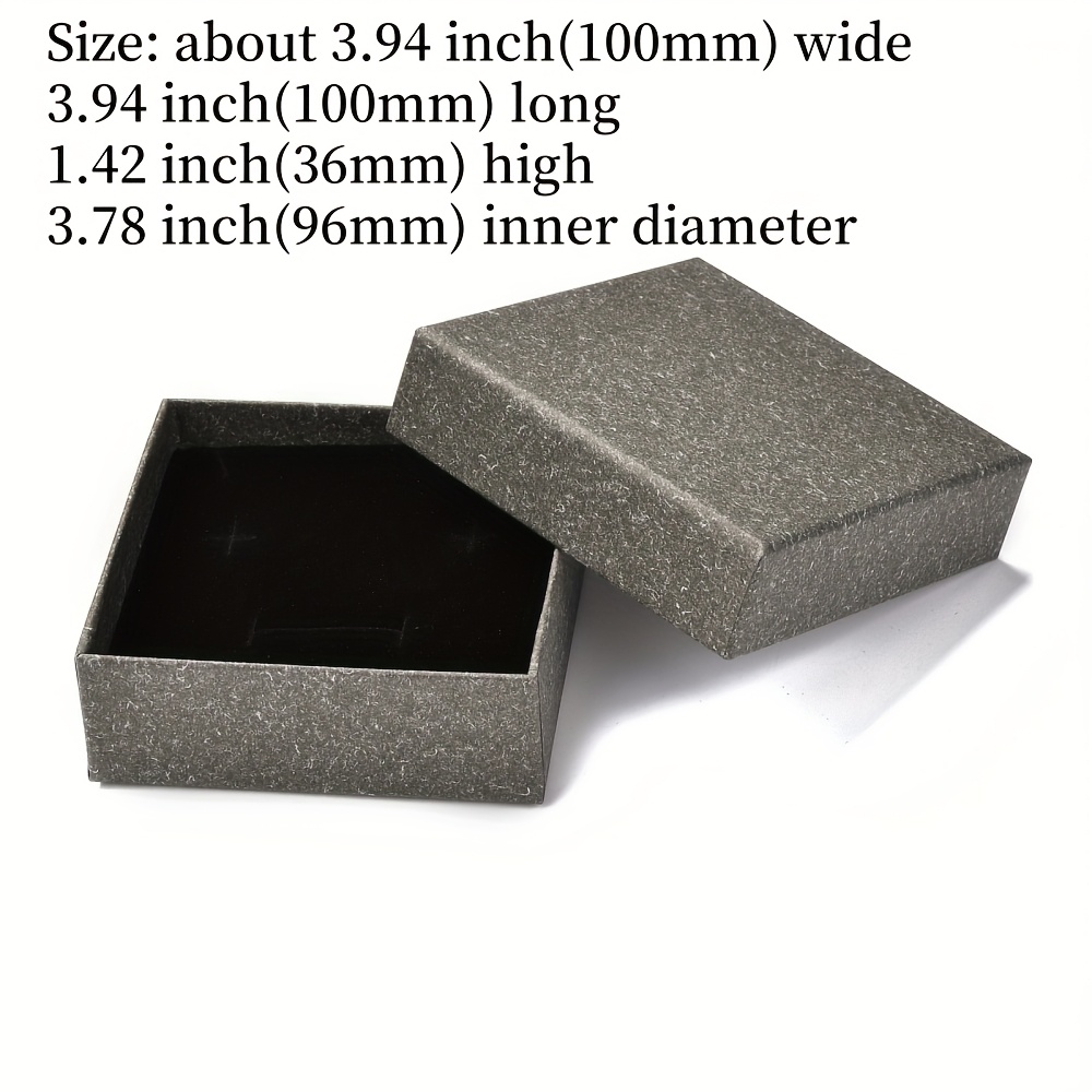 Square Jewelry Boxes with Snap Covers and Sponge Mats